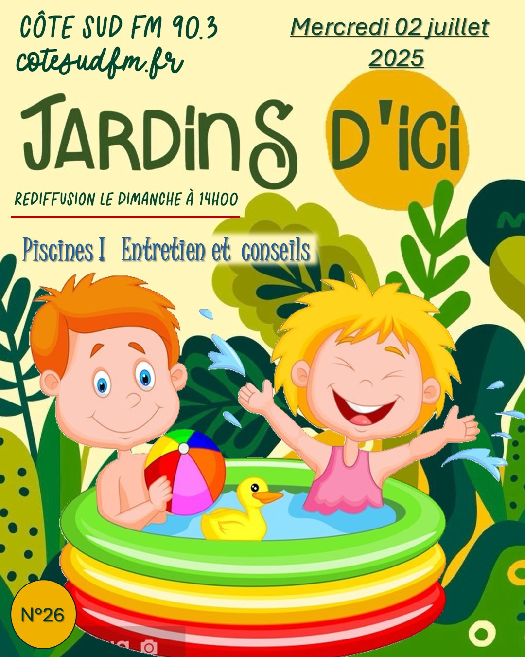 Piscines Landes; Crations piscines; Entretien piscines; Radio d'ici; jardins; Cote Sud FM; Loc BANCE; Concepteur de jardins; Paysagiste conseils; Ahetze; Anglet; Arbonne; Arcangues; Bayonne; Biarritz; Capbreton; Guthary; Hossegor; 