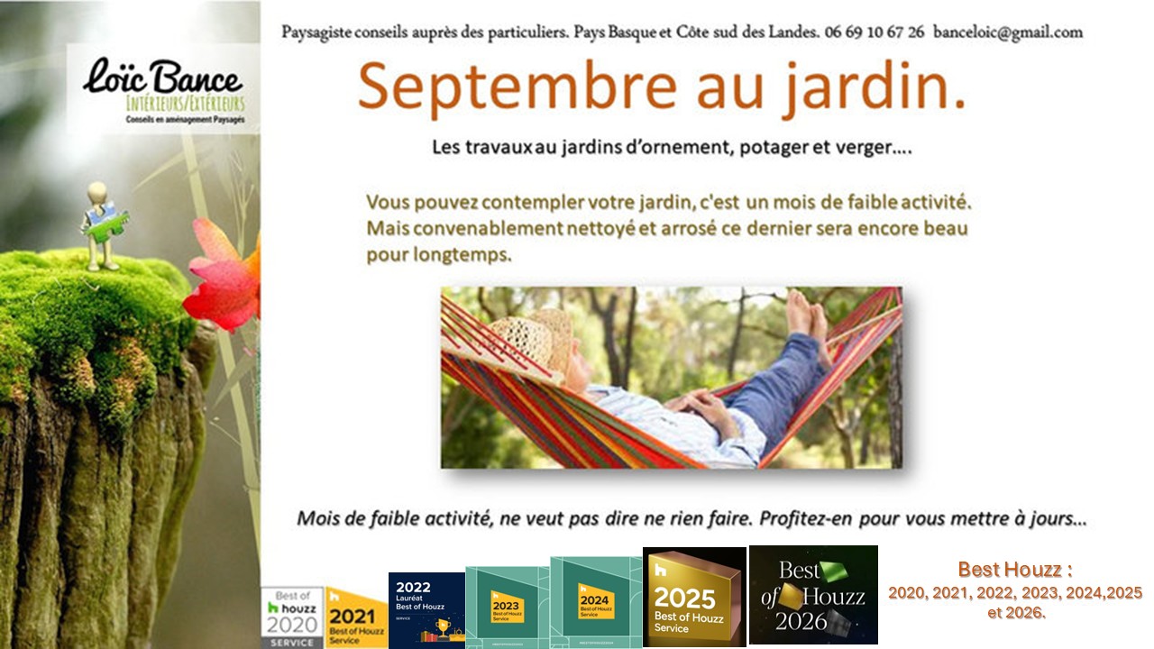 Hossegor paysages Septembre au jardin.